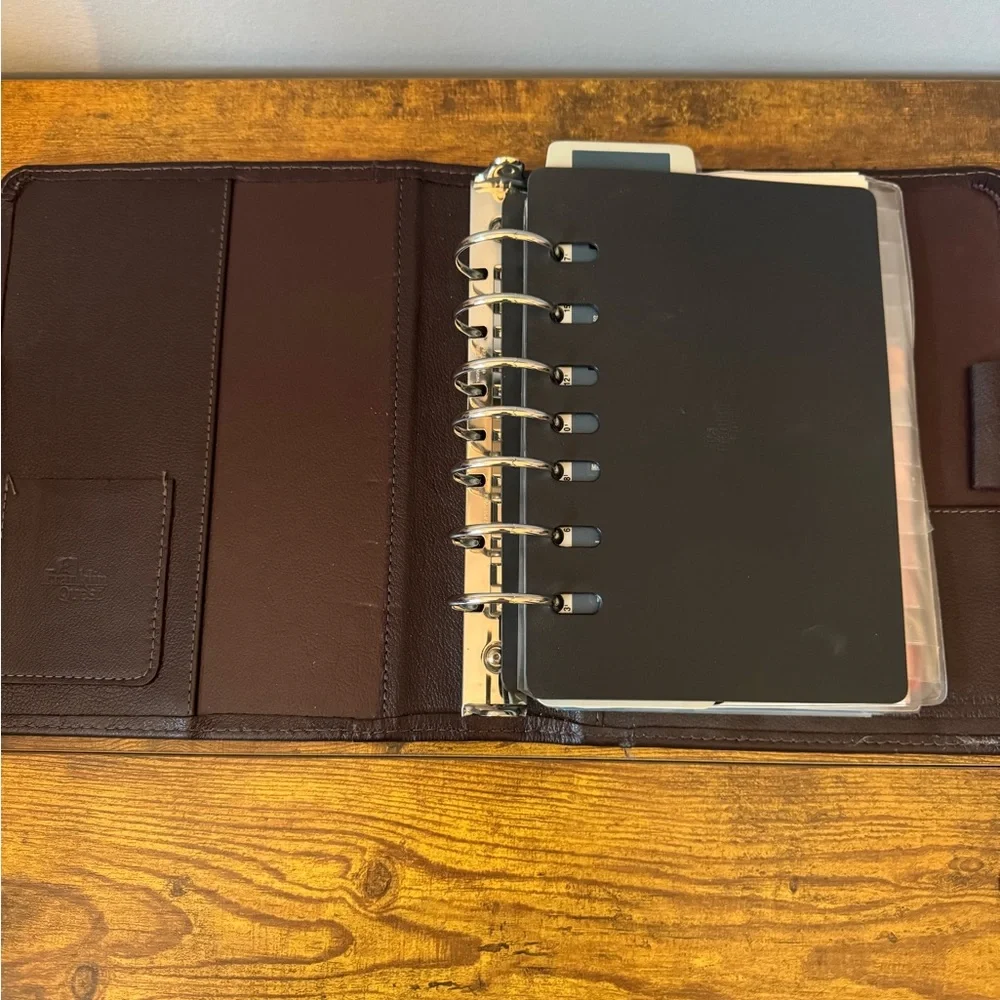 Vintage Franklin Quest Classic 7 Ring Leather Planner Hole Punch‎ Inserts